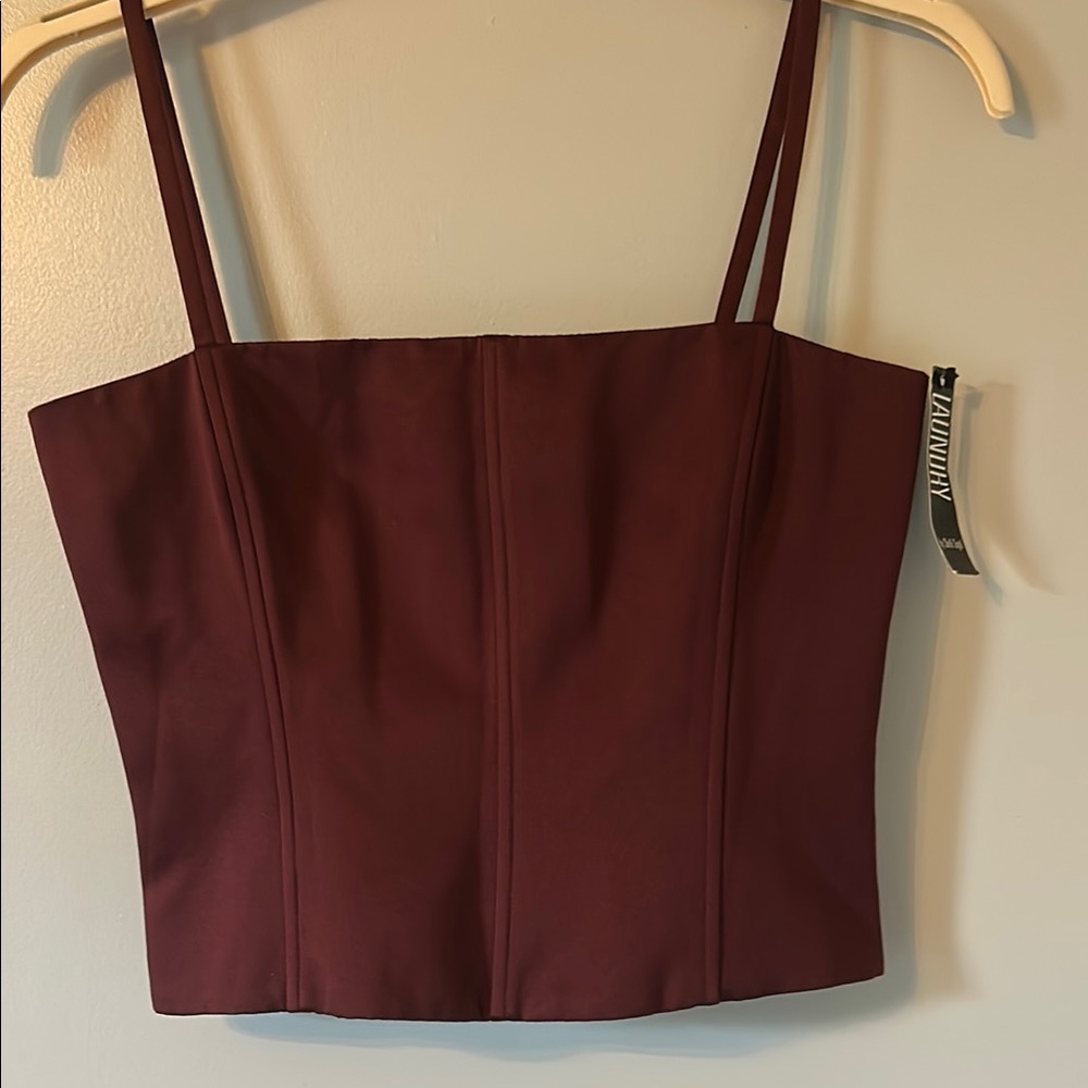Burgundy Corset Top